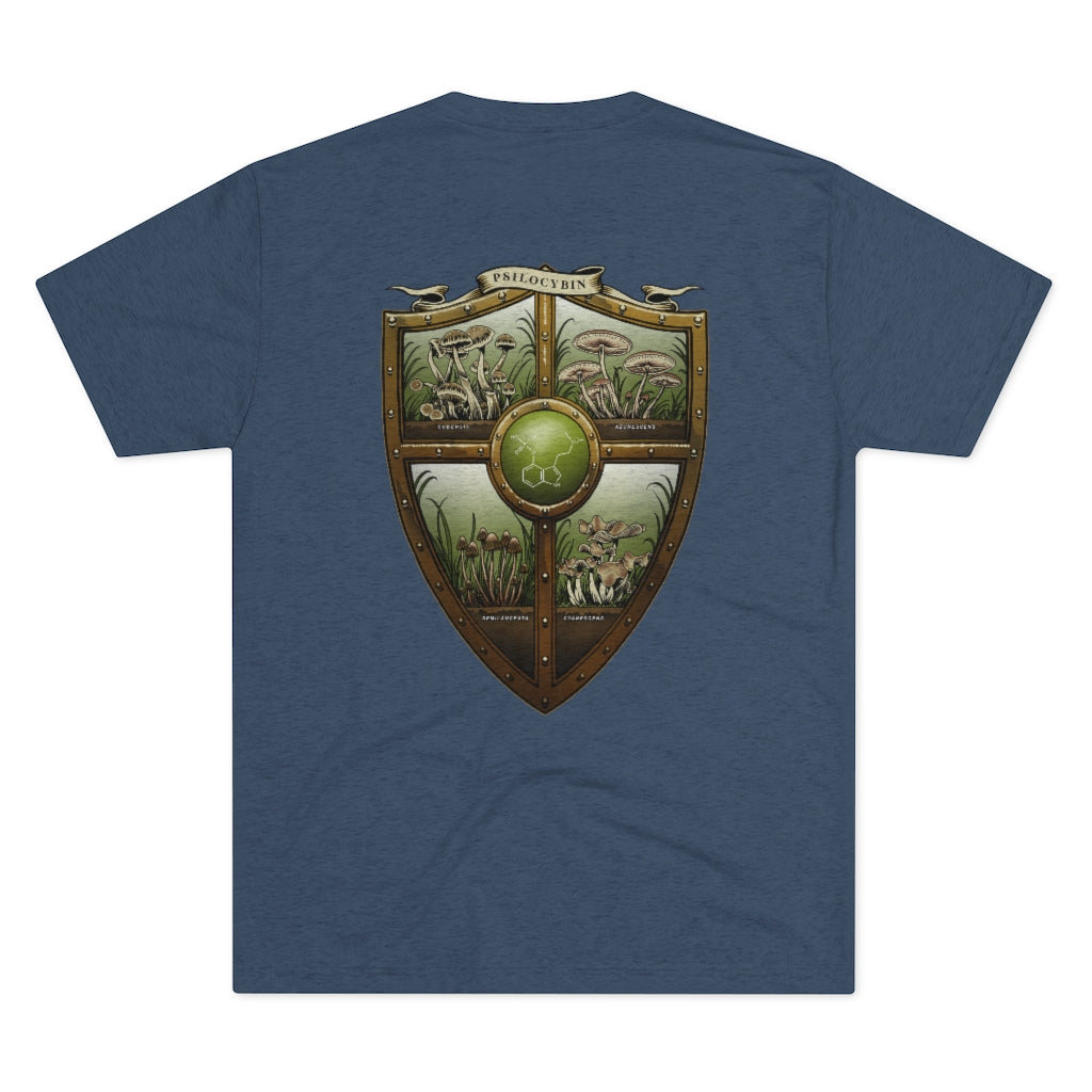 Psilocybin Coat of Arms Men's Tri-Blend Crew Tee