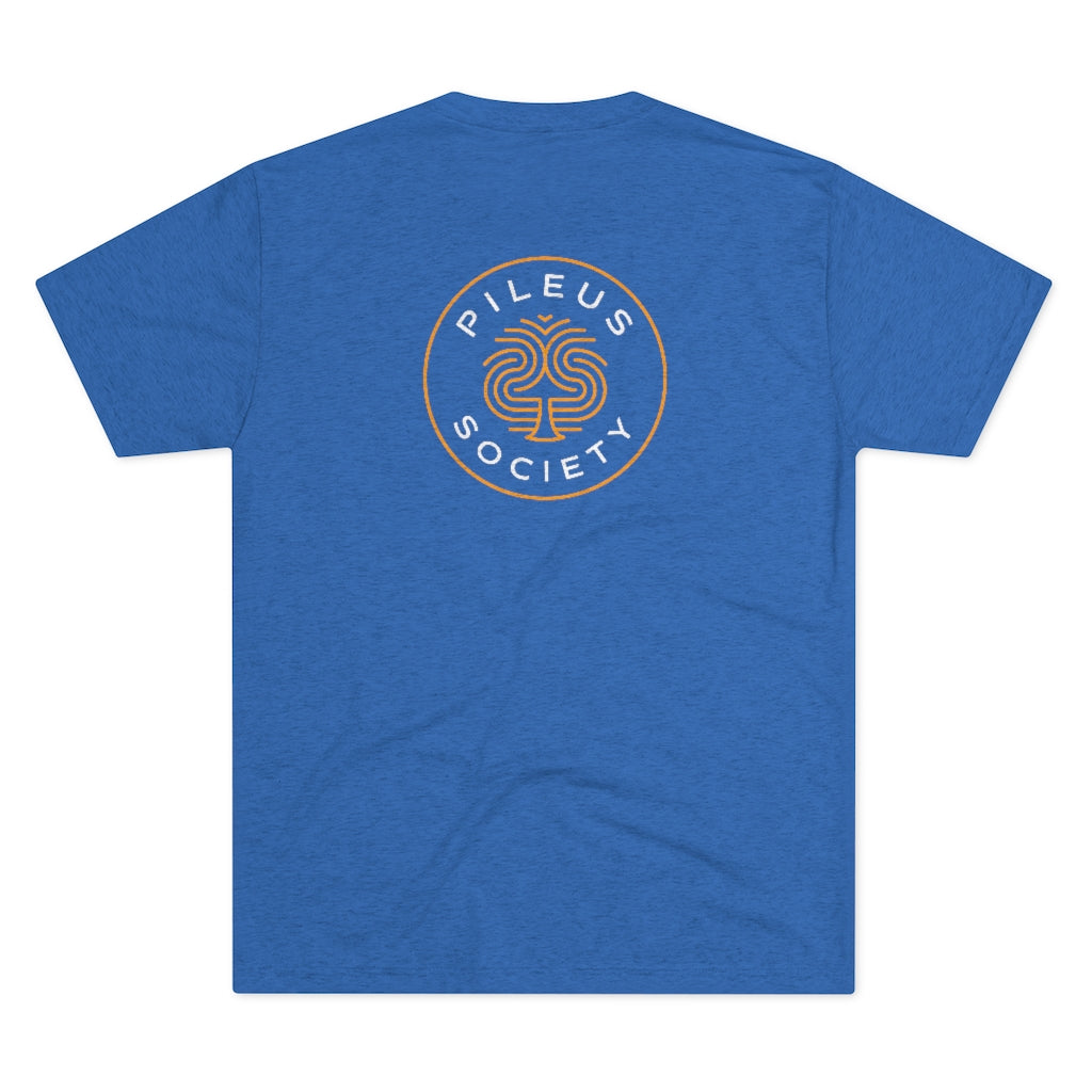 Pileus Society Front/Back Men's Tri-Blend Crew Tee