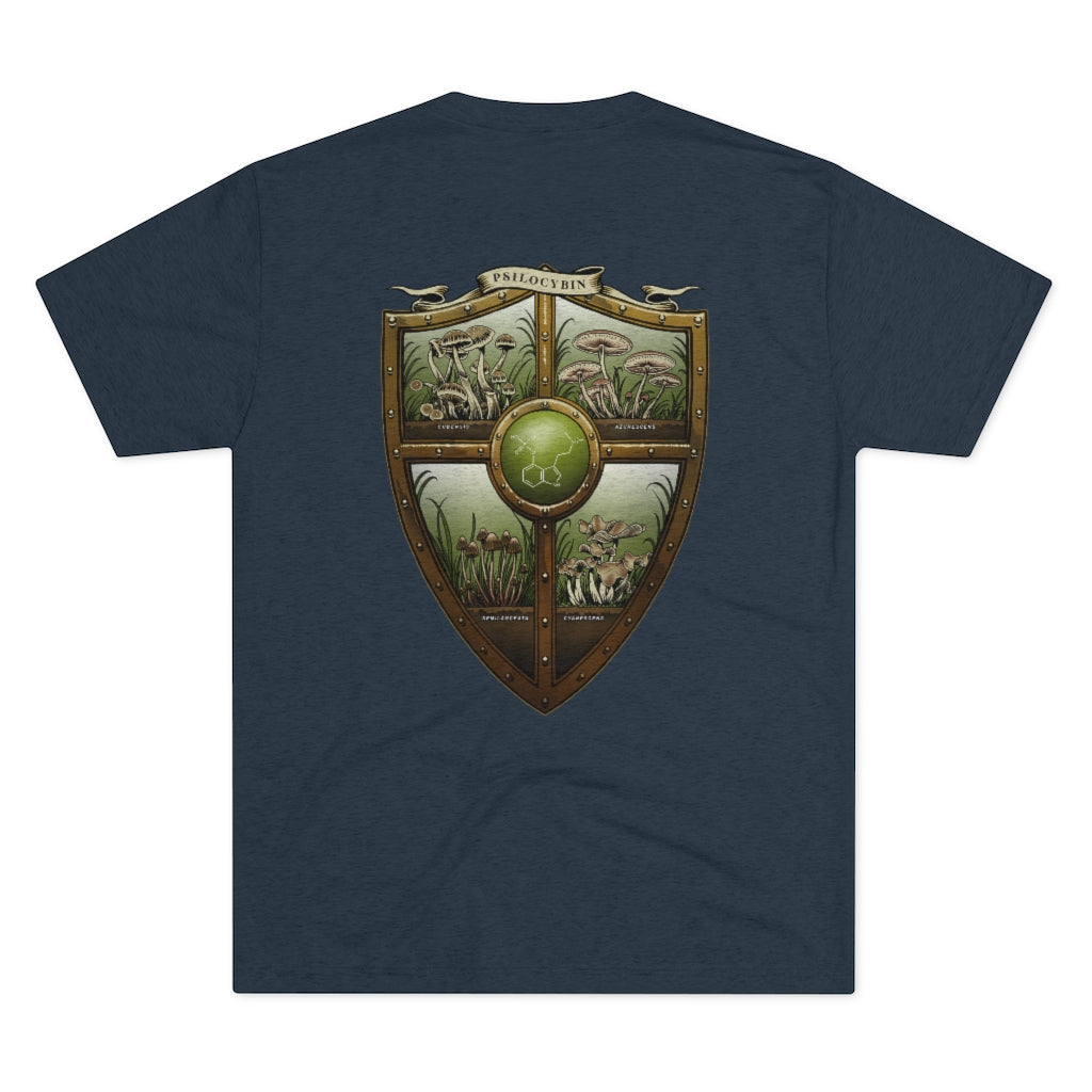 Psilocybin Coat of Arms Men's Tri-Blend Crew Tee