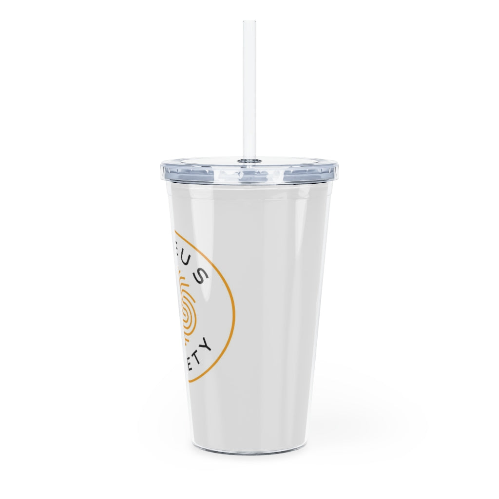 Plastic Pileus Society Logo Tumbler with Straw