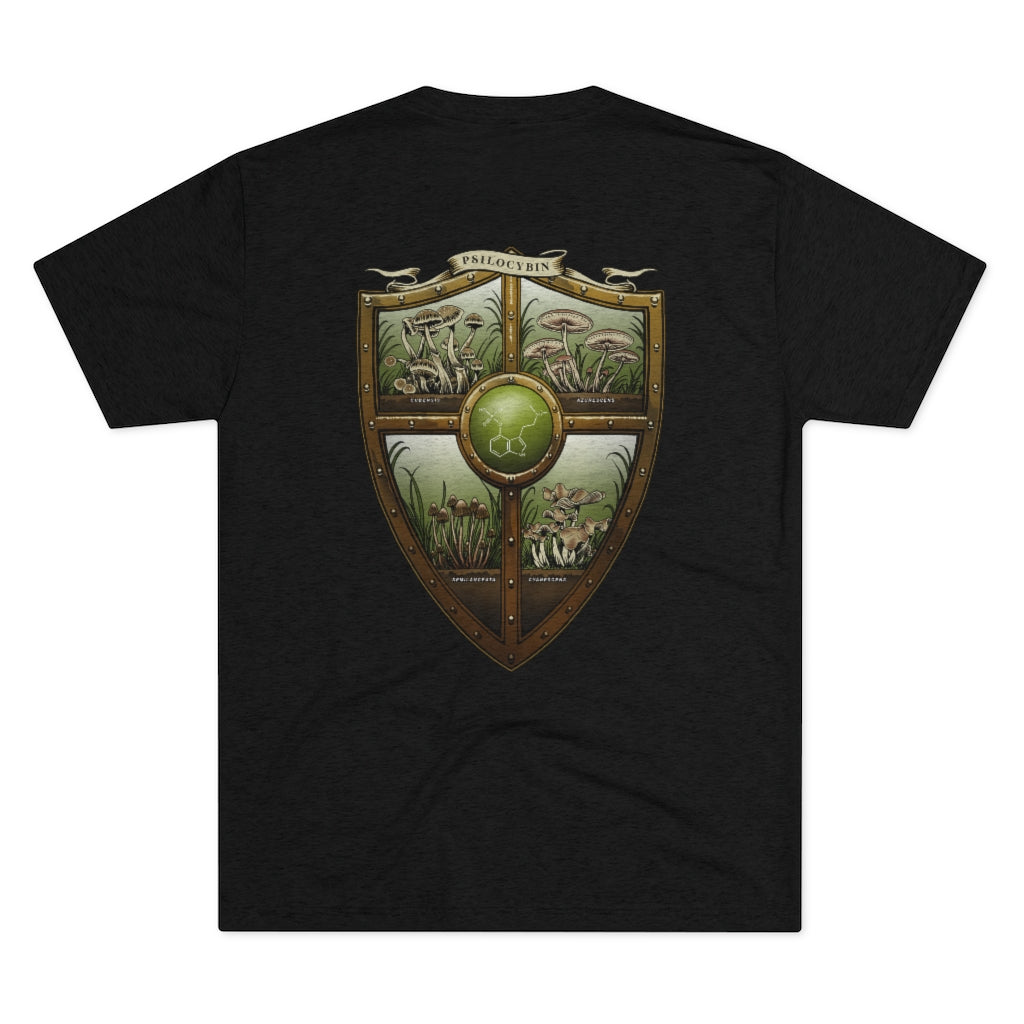 Psilocybin Coat of Arms Men's Tri-Blend Crew Tee