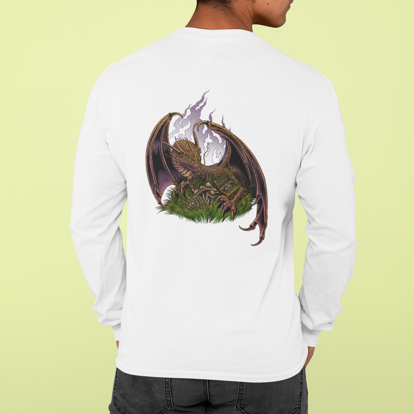 Dragon Protecting Treasure Ultra Cotton Long Sleeve Tee