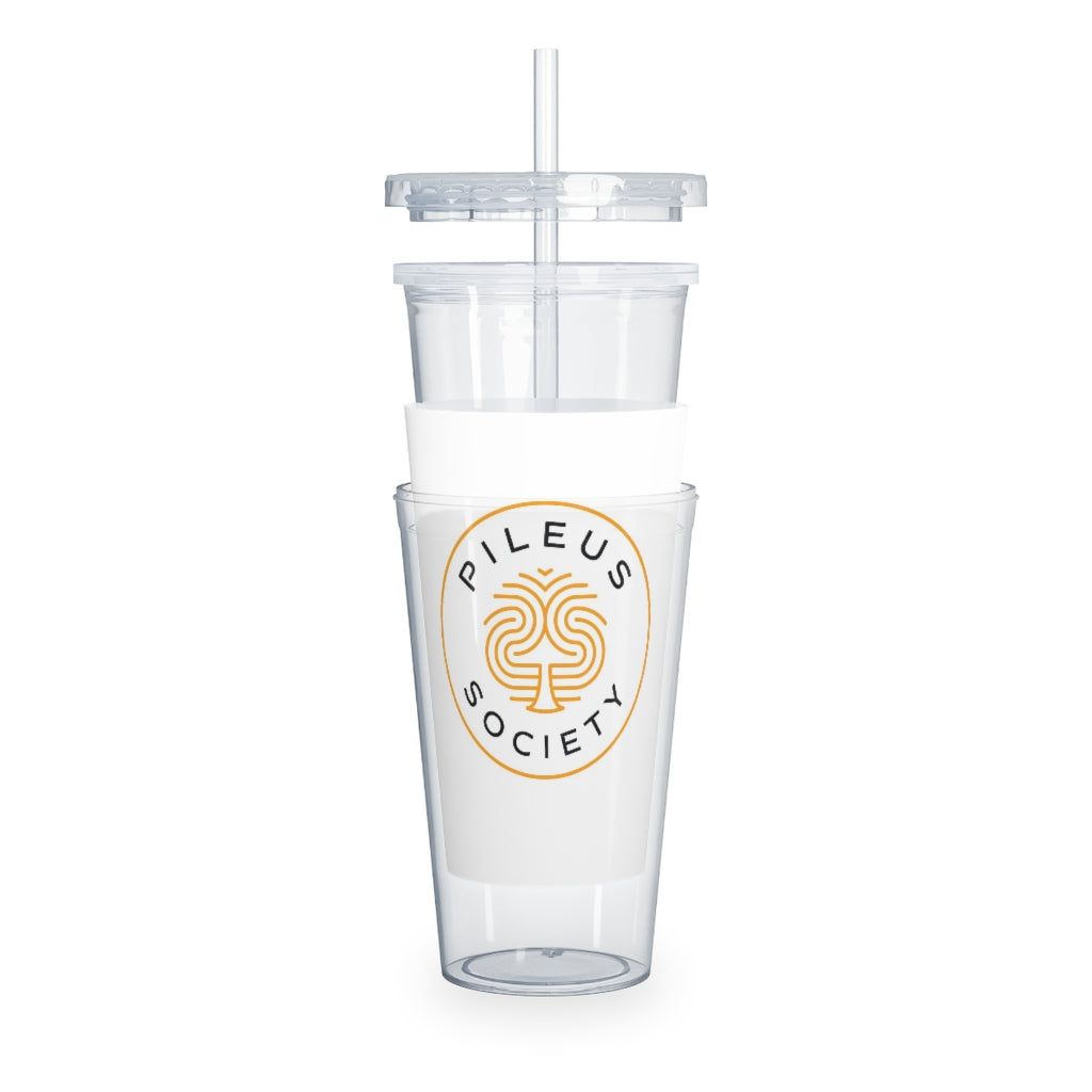 Plastic Pileus Society Logo Tumbler with Straw