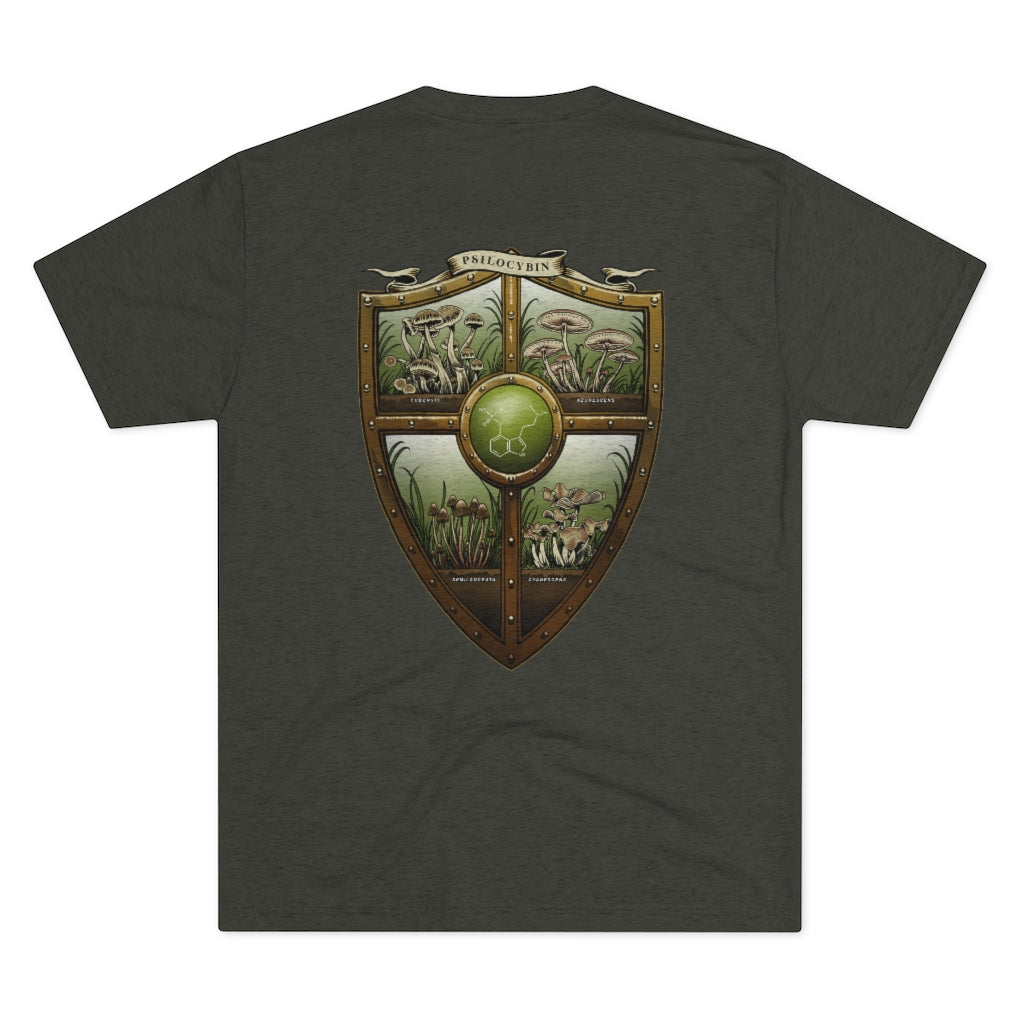 Psilocybin Coat of Arms Men's Tri-Blend Crew Tee