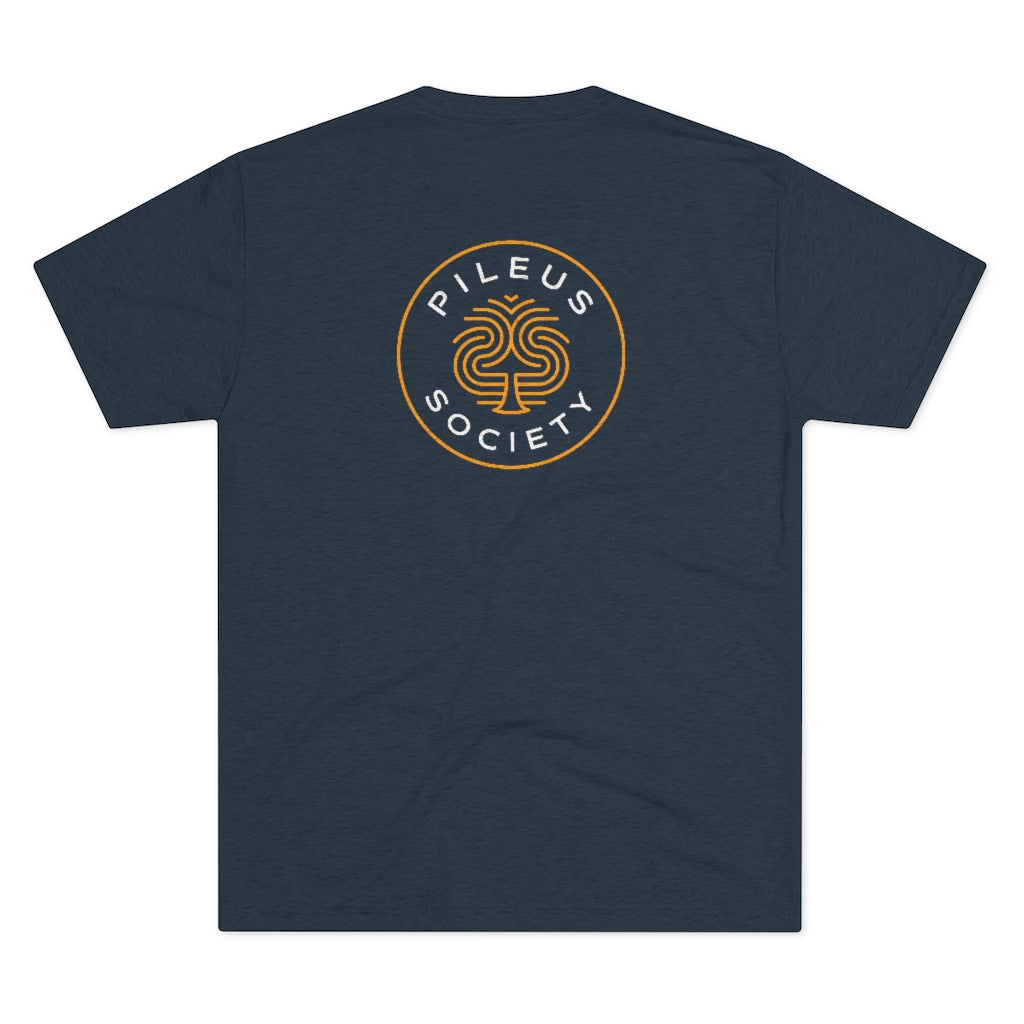 Pileus Society Front/Back Men's Tri-Blend Crew Tee