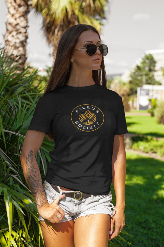 Women's Pileus Society Logo Favorite Tee in Black