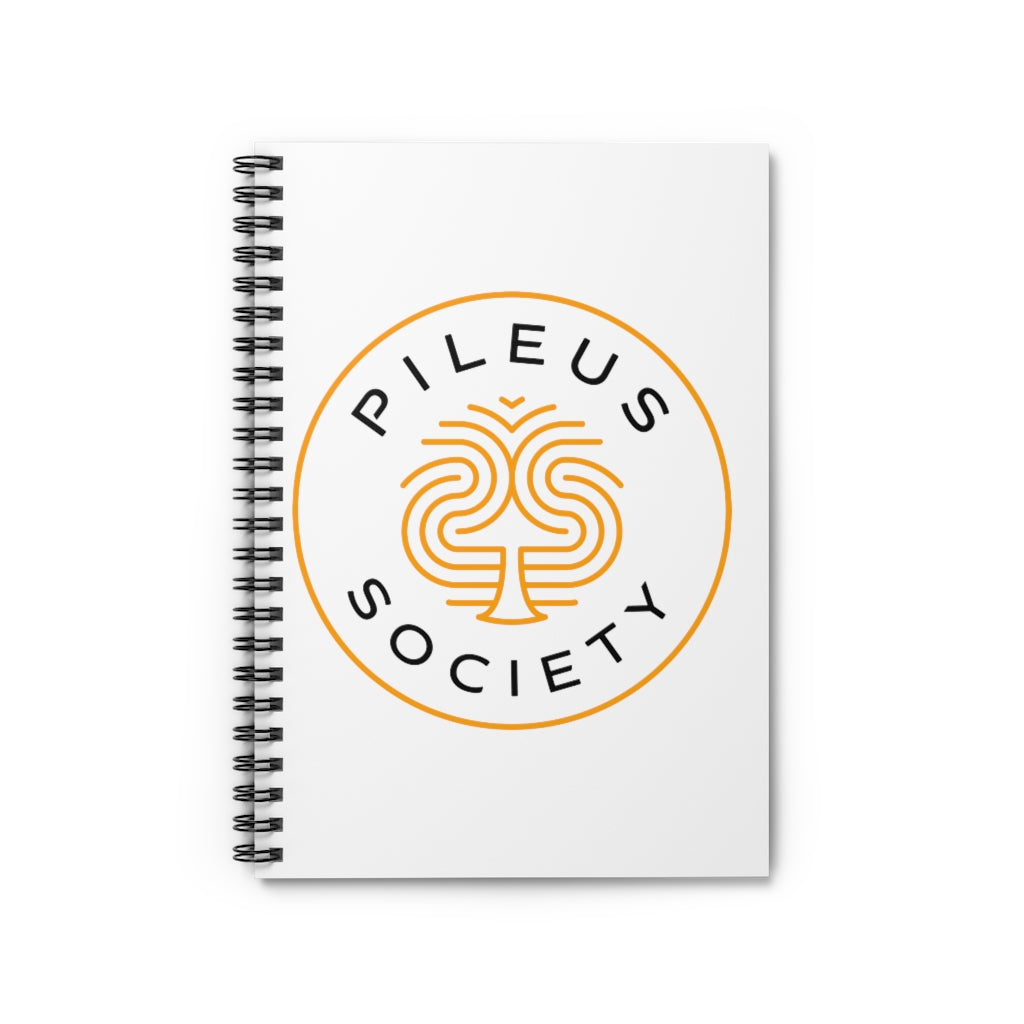 Pileus Society Logo Classic Spiral Ruled White Paper Notebook 