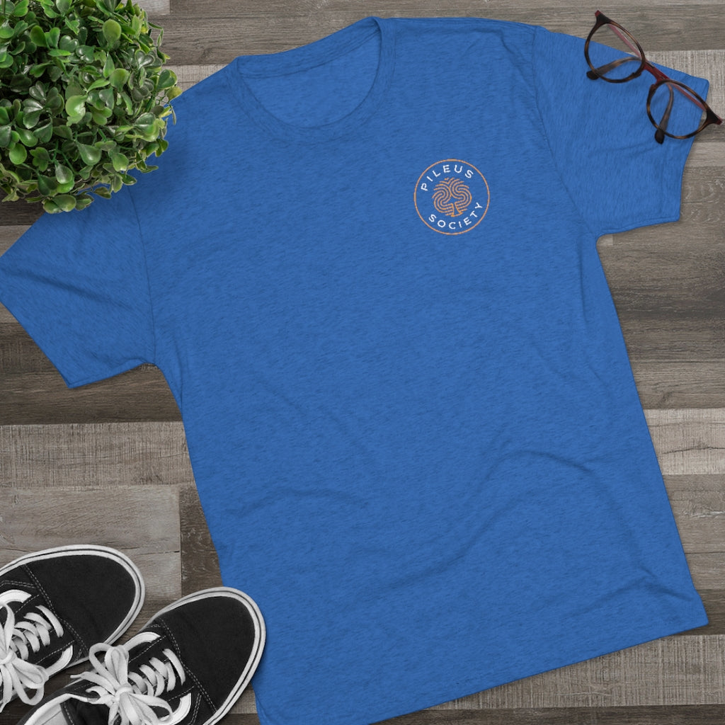 Pileus Society Front/Back Men's Tri-Blend Crew Tee