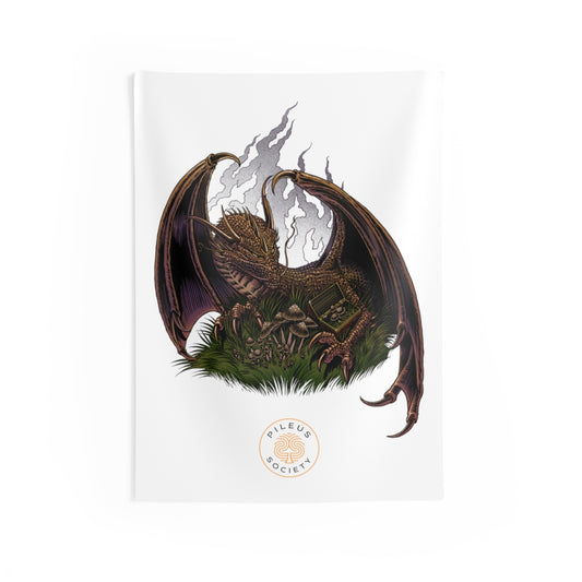 "Protecting The Treasure" tapestry white