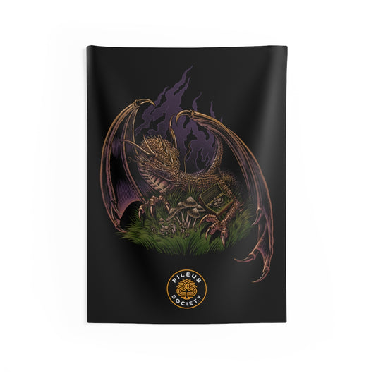 "Protecting The Treasure" tapestry black