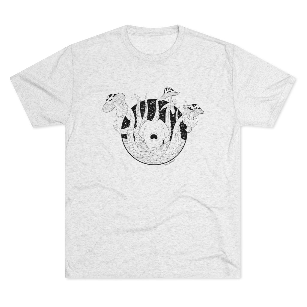 Octopus loves mushrooms Tri-Blend Crew Tee