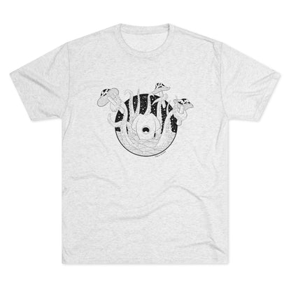 Octopus loves mushrooms Tri-Blend Crew Tee