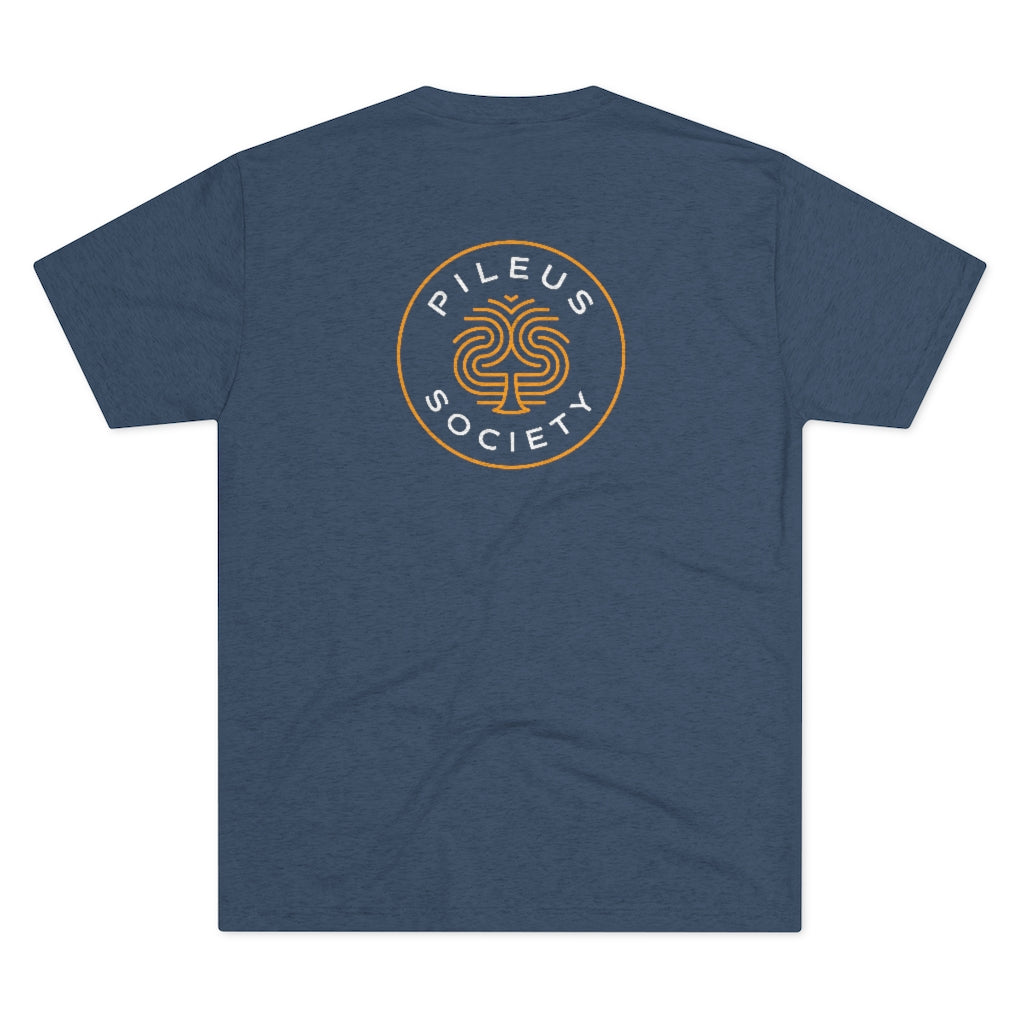 Pileus Society Front/Back Men's Tri-Blend Crew Tee