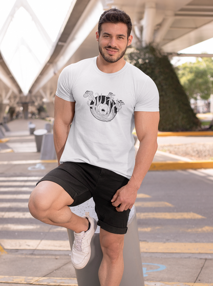 Octopus loves mushrooms Tri-Blend Crew Tee
