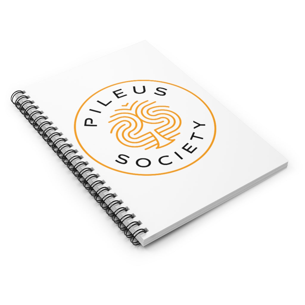 Pileus Society Logo Classic Spiral Ruled White Paper Notebook 