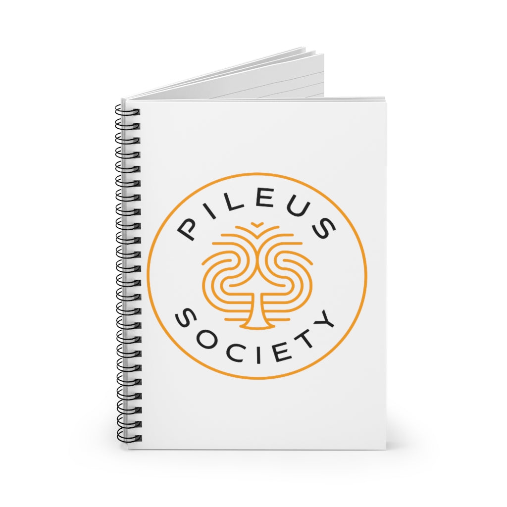 Pileus Society Logo Classic Spiral Ruled White Paper Notebook 