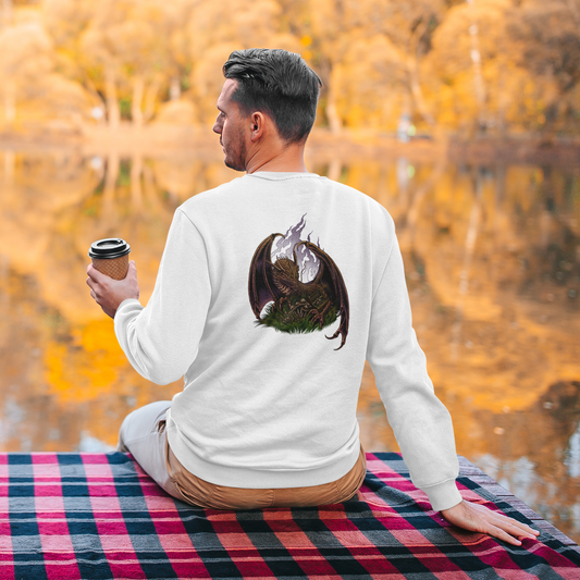 Dragon protecting mushrooms Unisex Heavy Blend™ Crewneck Sweatshirt