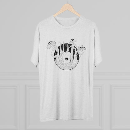 Octopus loves mushrooms Tri-Blend Crew Tee